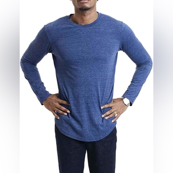 Goodlife Men’s Long Sleeve Crewneck Tee – Large – Blue Heather - Picture 5 of 5